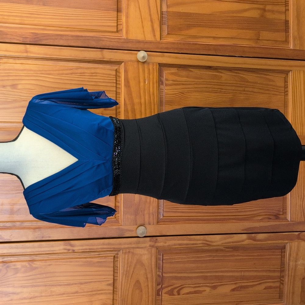 Enfocus Studio Dress Black Blue Women's Size 6